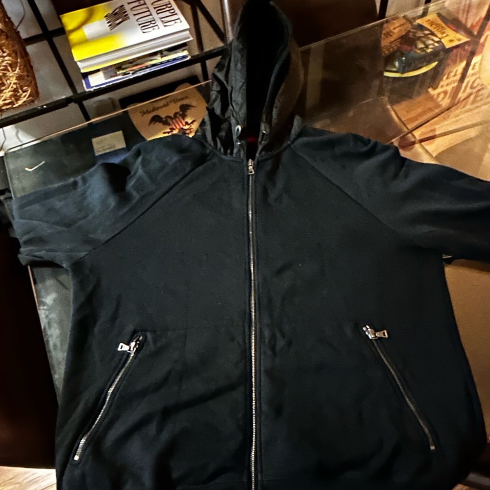 Prada Black Zip Hoodie orJacker with Red Tag XL